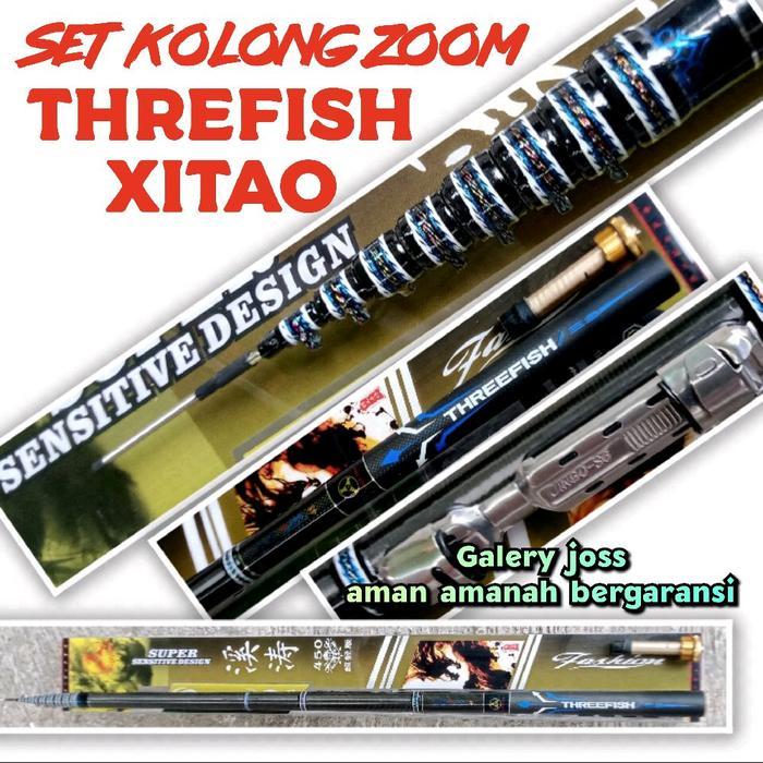 Tegek Kolong Zoom Threefish Xitao 360 450 540 Carbon Kaku Ringan Kuat Pancing
