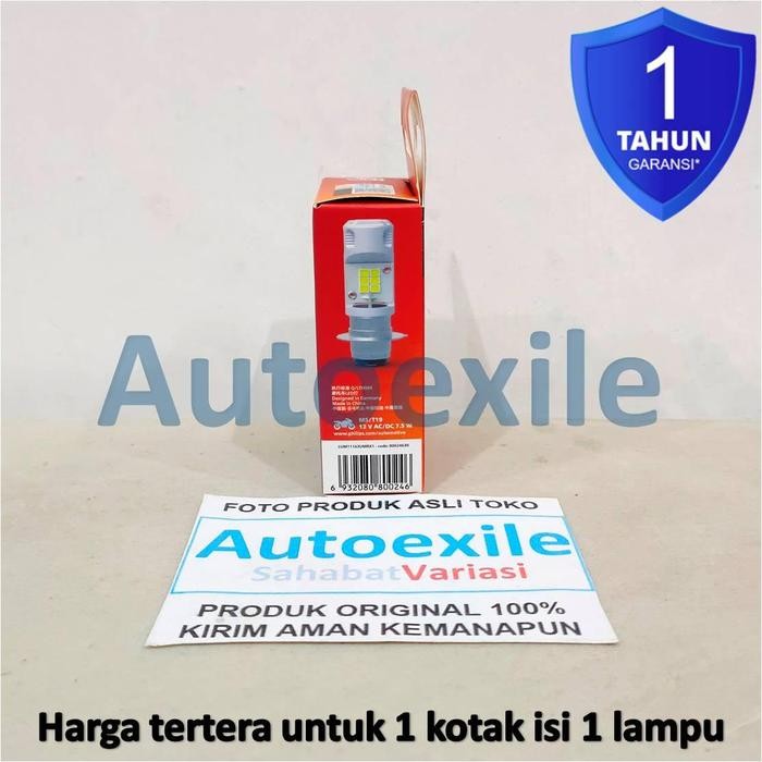 Philips Ultinon Moto Rally LED HL M5 T19 H6 Kaki1 6500K Putih AC DC Lampu Motor Bebek Matic Vario