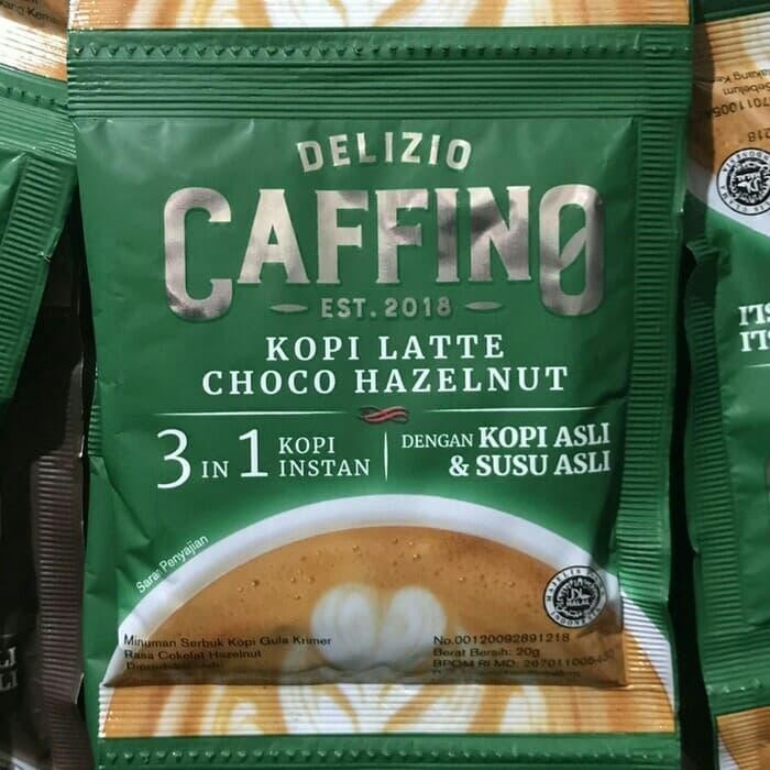 New Delizio Caffino Kopi Latte Hazelnut Instant Renceng