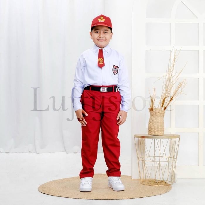LUFFYSTORE - Seragam sekolah SD anak laki laki Setelan seragam SD merah putih premium PROMO bisa COD