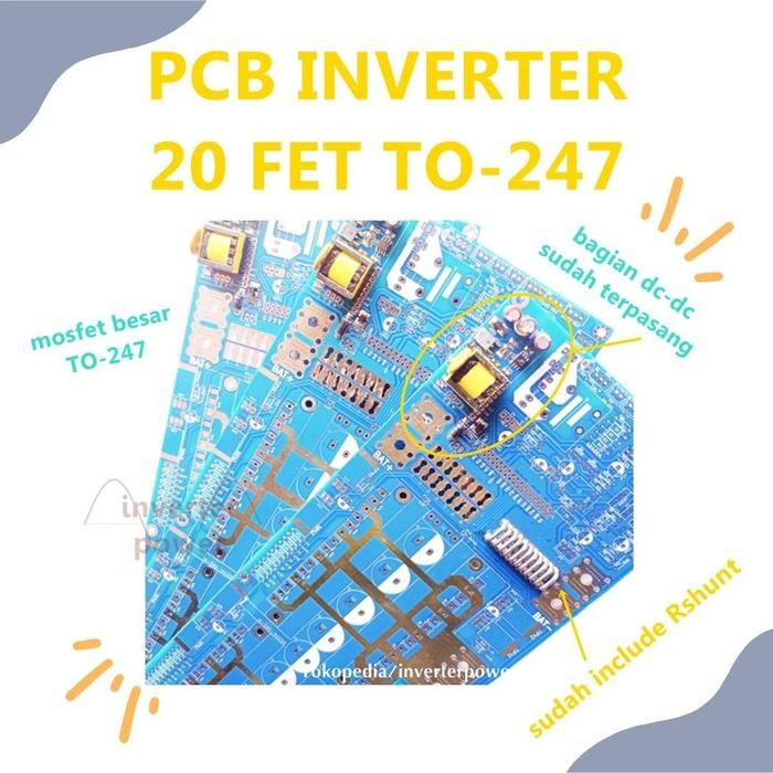 LIMITED EDITION PCB 20 mosfet frequency pure sine wave inverter pcb 12V24V36V48V60V