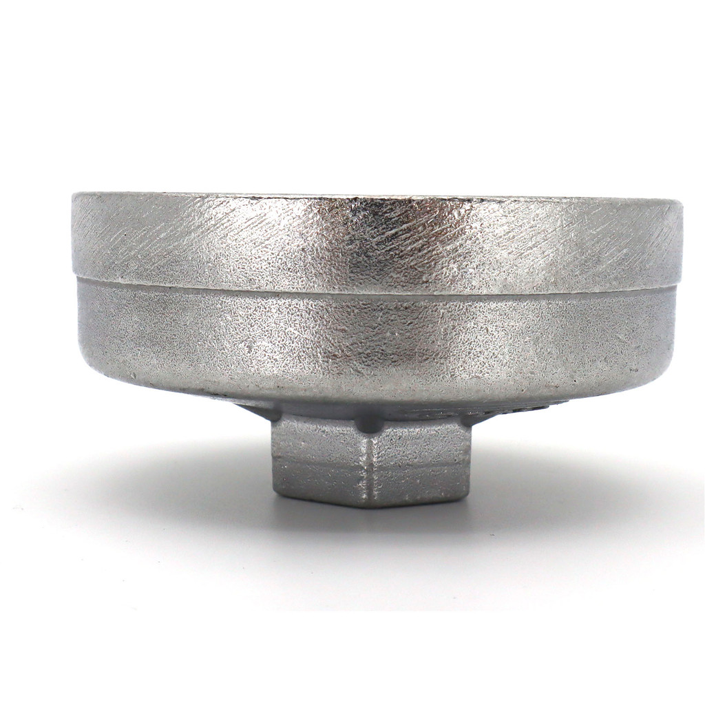 1 Car Oil Filter Wrench Aluminum Alloy 74mm x 14 Flute Silver Removal Tool For Toyota Mercedes VW