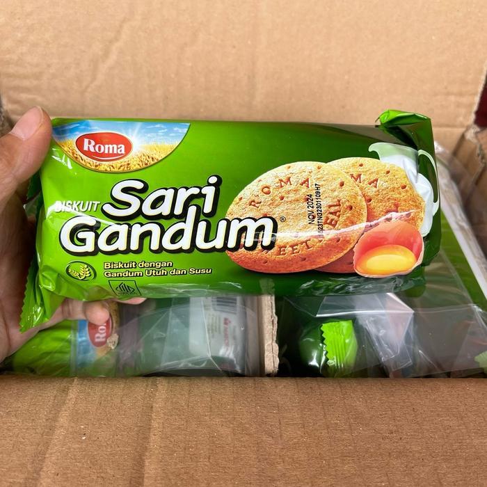 Agen distributor makanan ringan snack cemilan biskuit sari gandum polos roma 149g murah