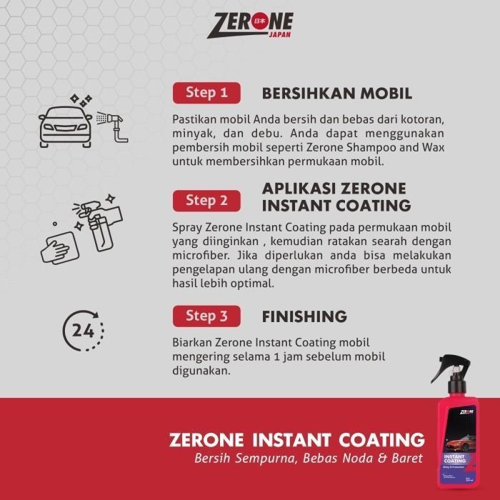 kytf- Paket Coating Zerone Japan Instant Coating Pengkilap Mobil, Pembersih Interior Dalam