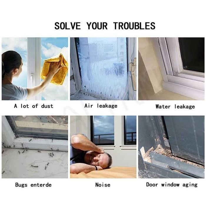 Karet Lis Penutup Lubang Bawah Pintu & Jendela 5M Door Seal Celah Pintu Penghalang Serangga & Kecoak
