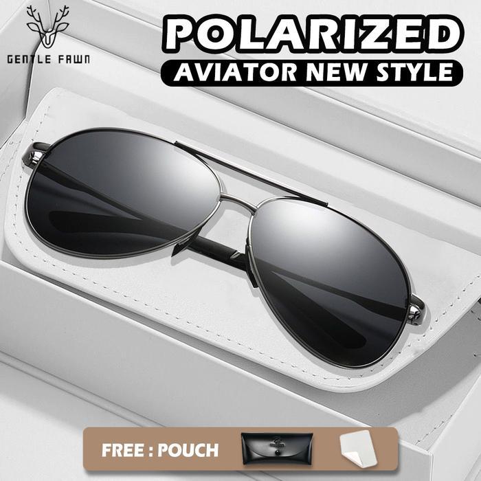 ys4k- Kacamata Sunglasses Polarized Pria Anti Silau Aviator Alloy Ccc 3108