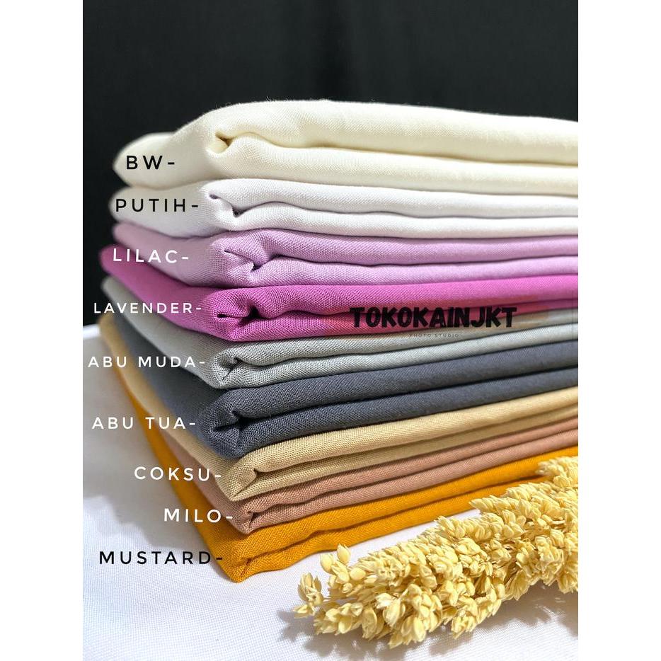 Kain Rayon/Rayon Polos Premium Quality Basic Color/Polos