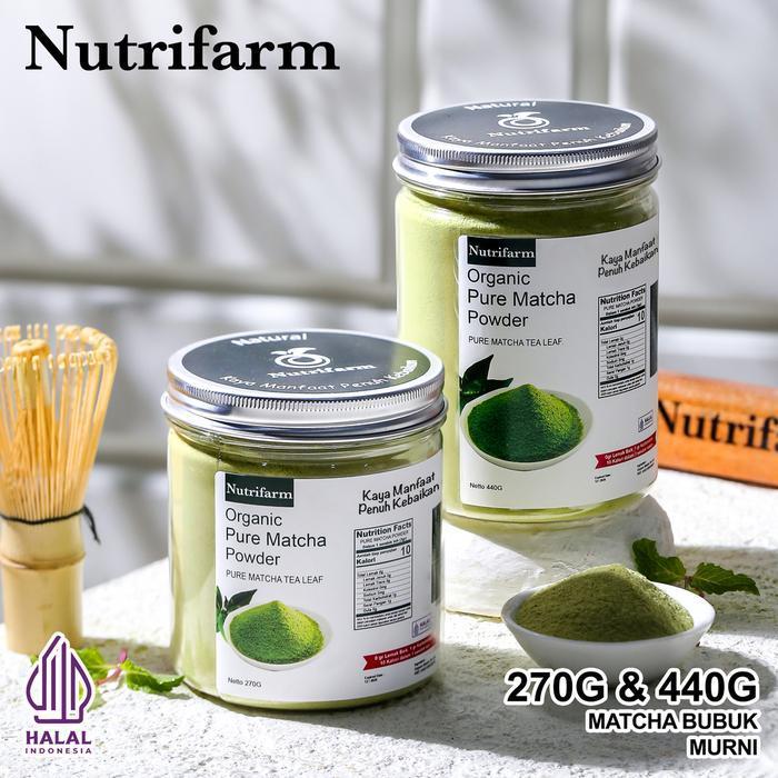 NUTRIFARM PURE MATCHA POWDER 270G MATCHA BUBUK ORGANIK PASTI ORI