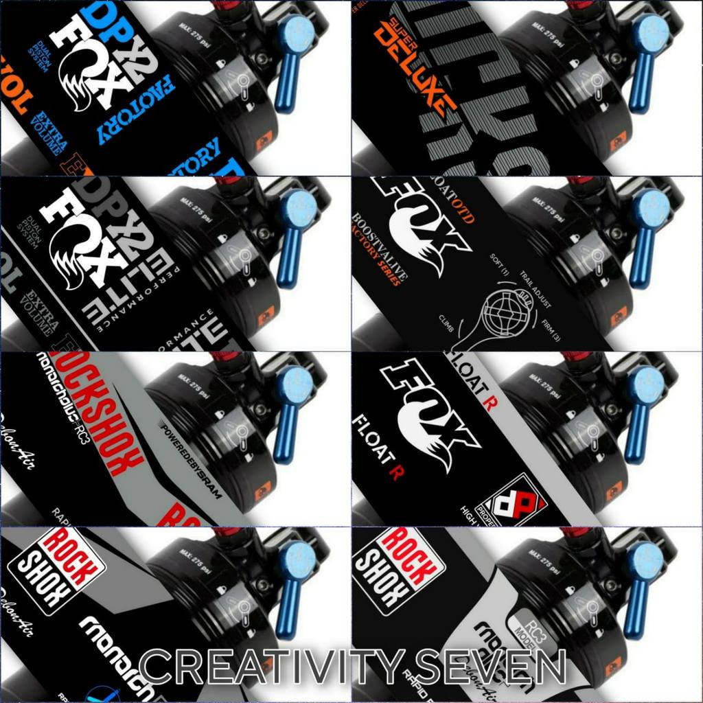 Sticker rearshox sepeda / stiker rearshox / sticker sepeda / sticker rearshox sepeda gunung / sticke
