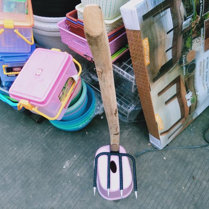 New Cangkul Garpu Lokal Besi Asli