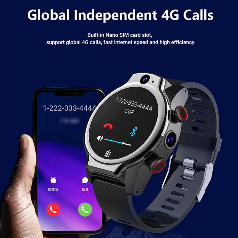 Best-selling Trend Sports 4G Smart Watch IP68 Waterproof Nano SIM Card 13MP+8MP Support NFC Multi-Di