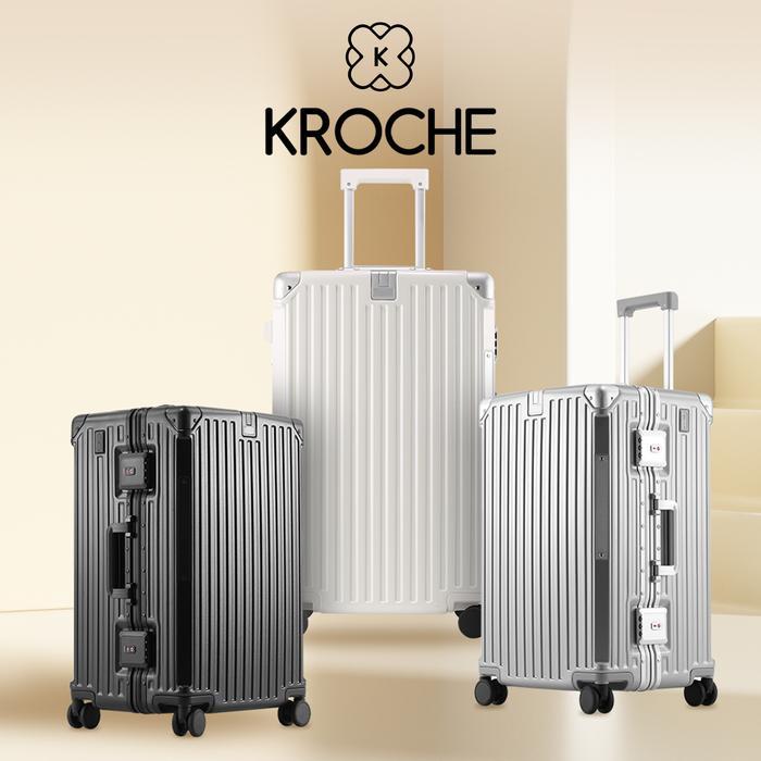 BEST SELLER Kroche - Koper Bagasi Jumbo 32 Inch With TSA LOCK Koper Fiber Ukuran Besar