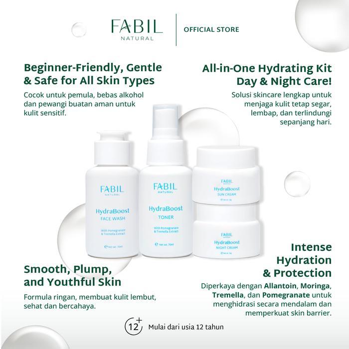 Khusus Grab Paket Skincare Haji & Umroh Fabil Hydraboost Hydrating Kit - Paket Perawatan Kecantikan