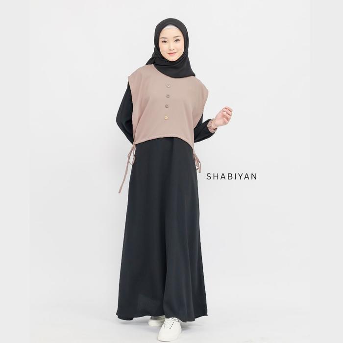 SHABIYAN-416 Gamis Remaja Perempuan Wollycrepe Polos