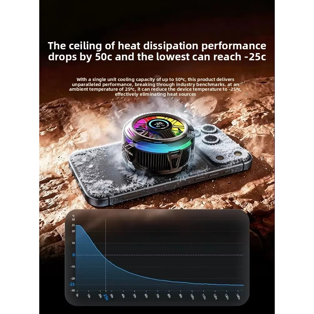NEW Black Shark 6 Pro 35W High Power Magnetic Phone Cooler Semiconductor Cooling Full Color Smart