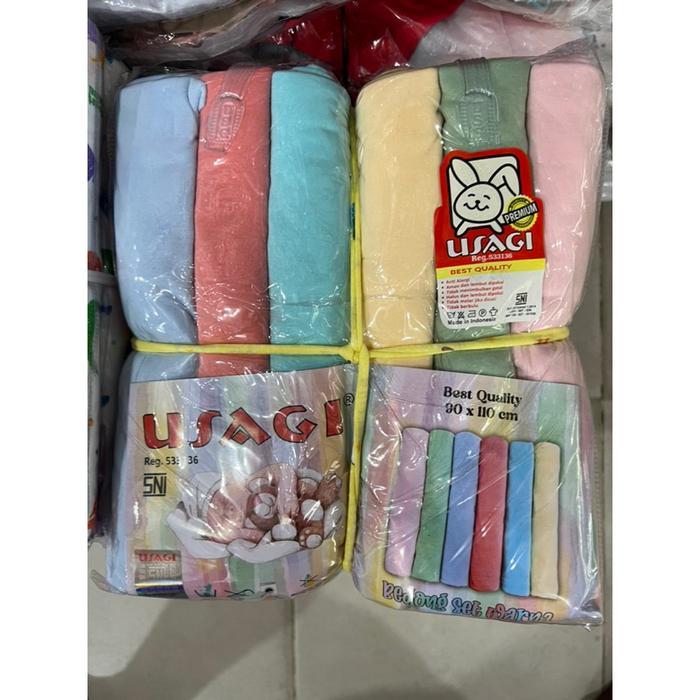 (3Pcs) Bedong Bayi Anak Usagi Polos Premium