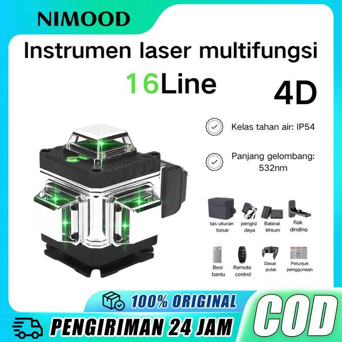 Cod 4D 16 Line Laser Level Mesin Self Digital Meteran Laser Multifungsi Level Waterpass Laser
