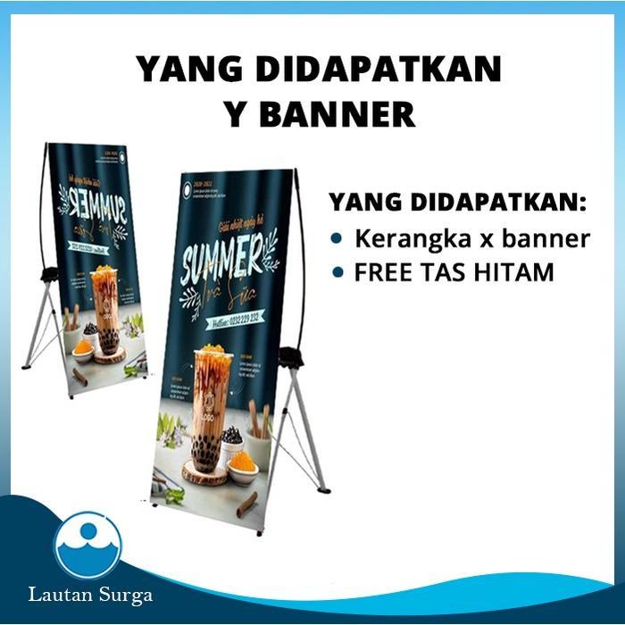 Standing Y Banner 60x160 - Stand Y Banner, Stand Banner, Standing Banner, Tiang Banner, Y Banner