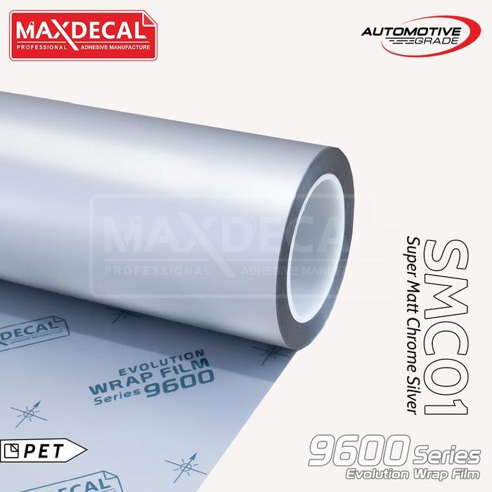 Maxdecal 9600 Smc01 Silver Super Matte Chrome Evolution Car Wrap Pet Liner Sticker Vinyl Premium