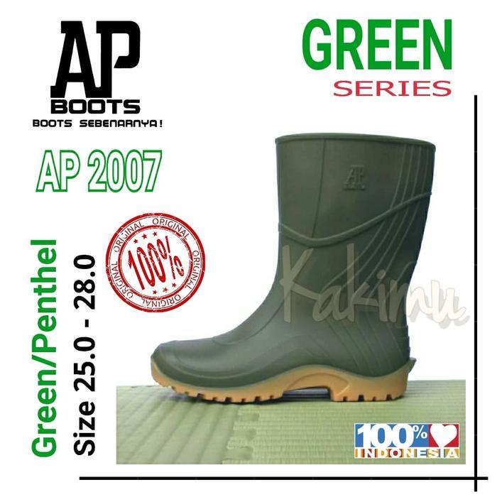 SALE SEPATU BOOT MURAH AP BOOT AP 2007 GREEN READY