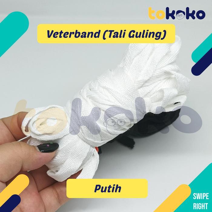 NEW Tali Guling Veterban 1 cm Hitam dan Putih panjang 18 meter Tali seprei piterban Aksesoris
