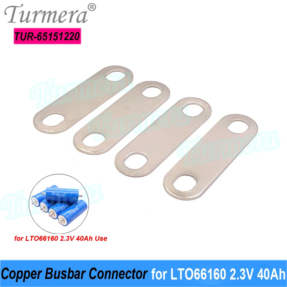 Turmera 12V Battery Busbar Copper Connecter for 2.3V 66160 40Ah 45Ah Lithium Titanate LTO Battery