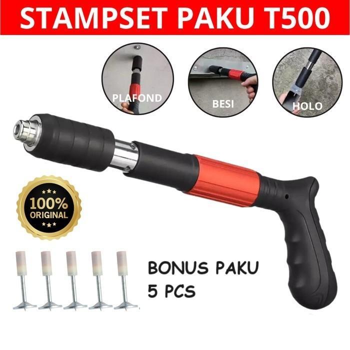 SALE  Mini Stampset T500 Mesin Stamp Alat Tembak Paku Beton besi baja - T500 ORIGINAL