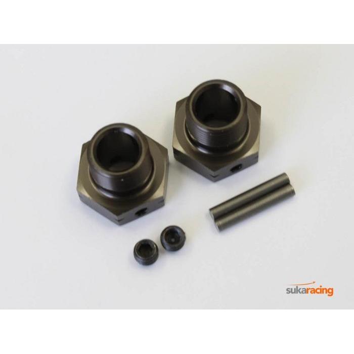 Kyosho - IFW444GM Front Wide Wheel Hub (2pcs/Gunmetal)