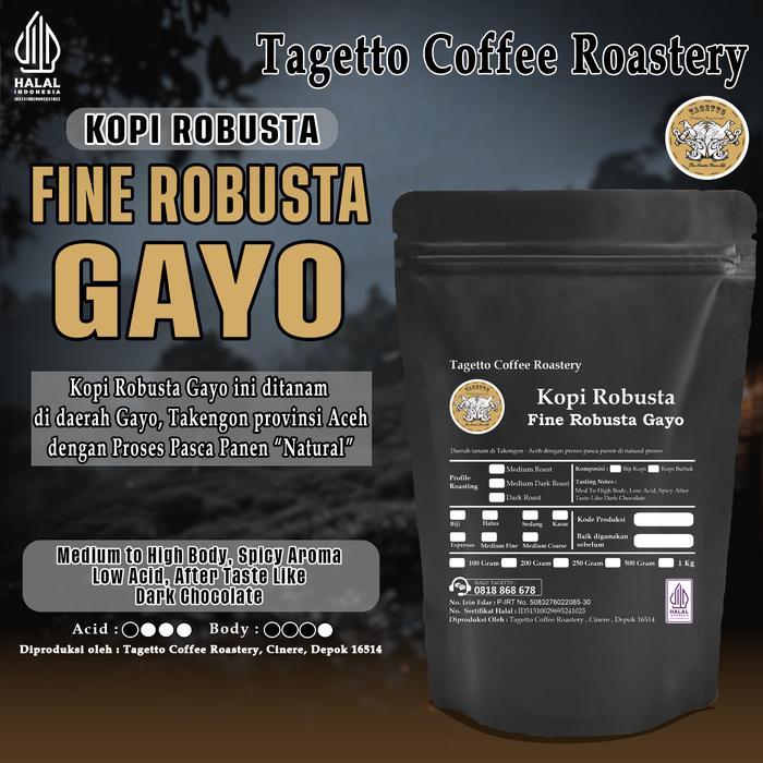 Kopi Bubuk Robusta Gayo Medium Dark Roast 200 Gram