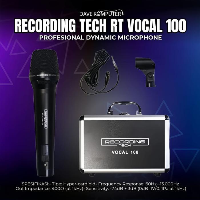 Recording Tech Rt Vocal 100 Professional Dynamic Mic