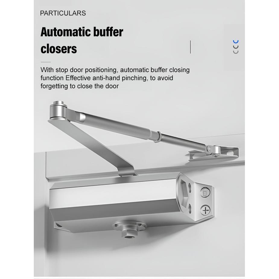 Penutup Pintu Otomatis Stopper Engsel Penahan Door Closer Rumah Kamar Hidrolik Soft Close Stoper