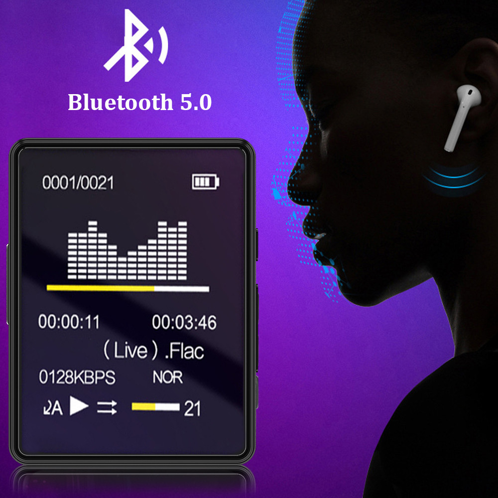 Portable MP3 Player Bluetooth 5.0 Music Stereo Speaker For Walkman Sport Player MP4 Video Player