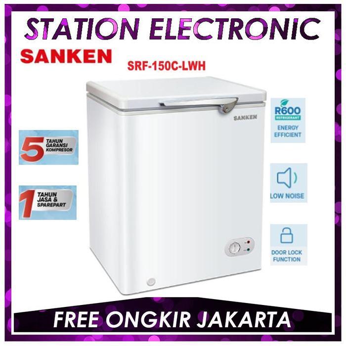 SANKEN SRF-150-CLWH / SRF 150 CLWH / SRF-150-CLH / SRF150 CLWH CHEST FREEZER BOX LEMARI PEMBEKU 150 