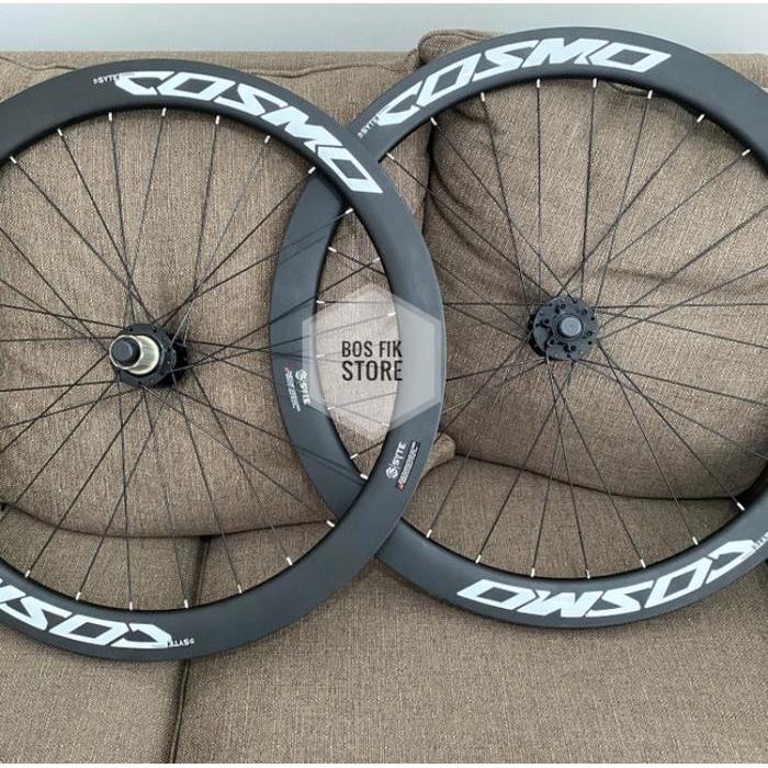 TERBARU Wheelset Cosmo Carbon 700C Roadbike discbrake Hub SYTE
