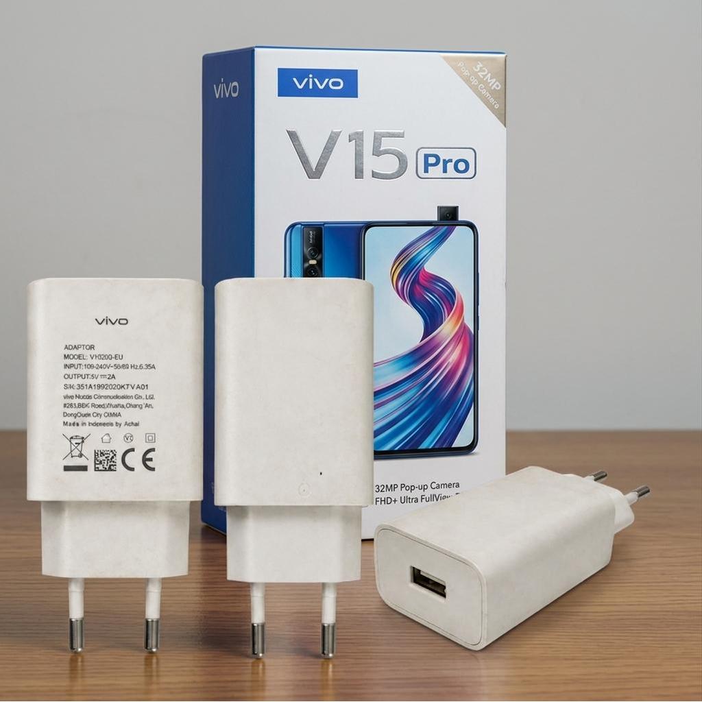 Adapter Charger Vivo V1020D-EU Original Bekas 5V2A Cocok Vivo V15 Pro Adaptor Kepala Charger HP Peng