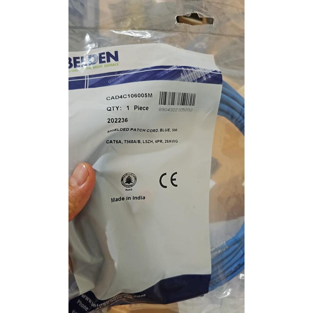 PATCHCORD BELDEN CAT6A 5 METER CAD4C106005M