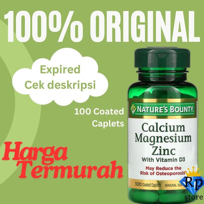CUCI GUDANG NATURE BOUNTY CALCIUM MAGNESIUM ZINC 100 WITH D3 NATURE'S BOUNTY