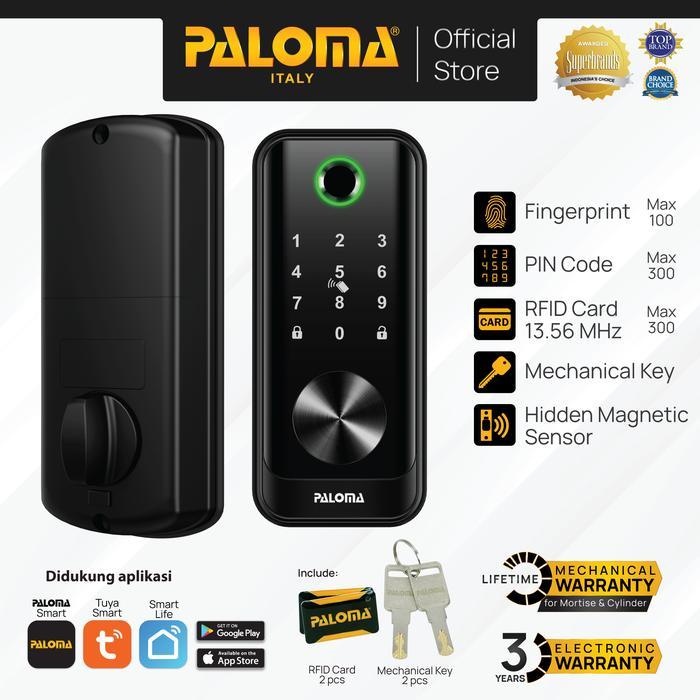 Paloma Home Store - Paloma Dlp 4130Ybk Smart Lock Kunci Pintu Digital Deadbolt Smart Door Lock Smart