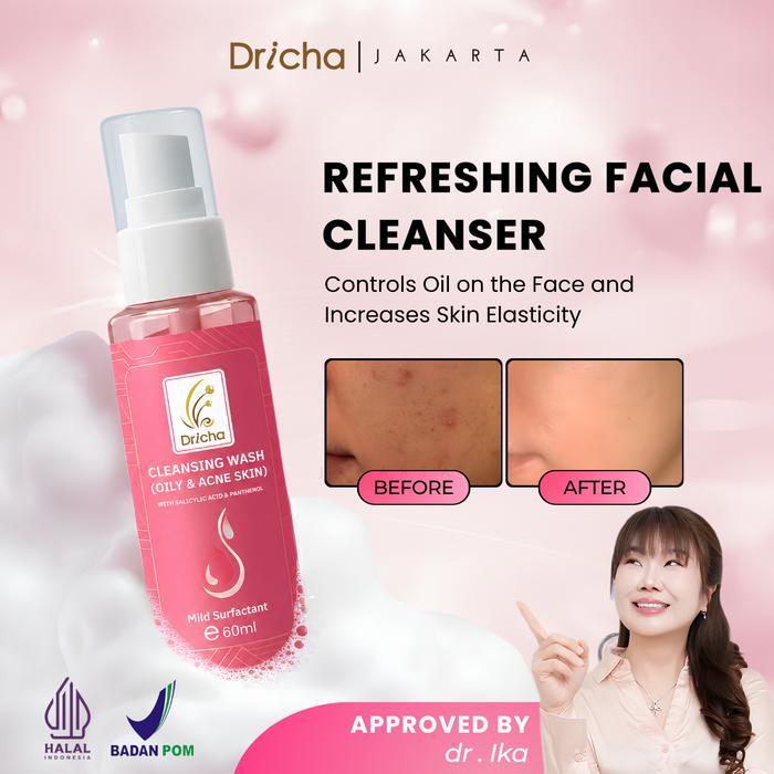 {COD} DRICHA CLEANSING WASH WITH BHA Berminyak Facial
