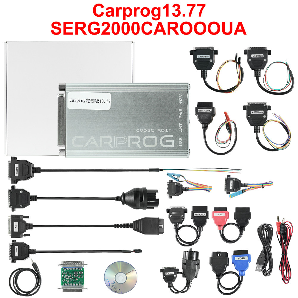 Online V13.77 Carprog V8.21 With Keygen Full Adapters Car Prog V8.21
