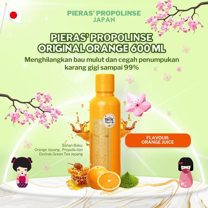 Premium Pieras Propolinse Original Orange Mouthwash Obat Kumur Jeruk Bau Gusi Propolis Membersihkan