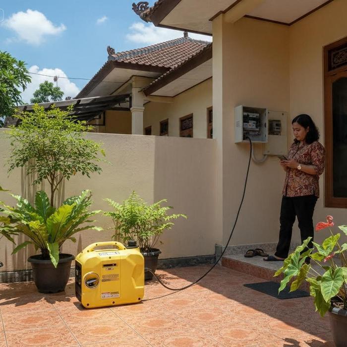 Genset Silent 1000 Watt MIni Inverter / Genset Mini Portable 1000 1200 Watt Recoil Starter