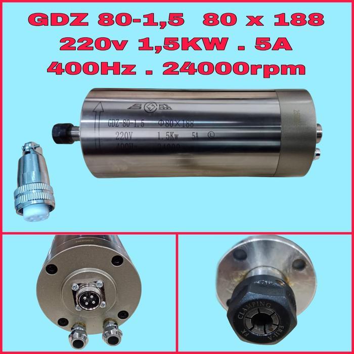Water Cooled Spindle 0,8Kw CNC 800W - 1,5 KW
