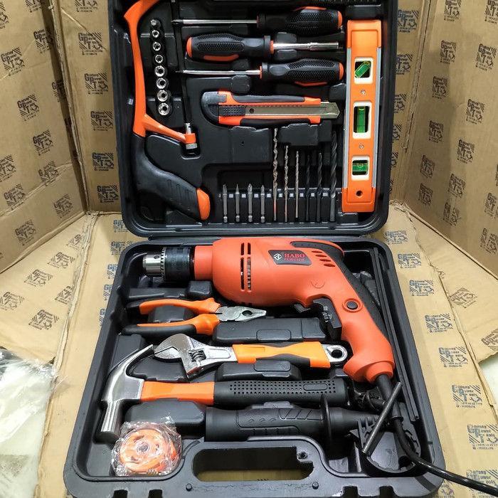 Paket Mesin Bor Tangan Toolkit Toolbox Tool Set Lengkap