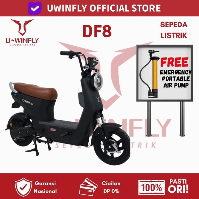 SEPEDA LISTRIK MOTOR LISTRIK DF8 UWINFLY - Hitam