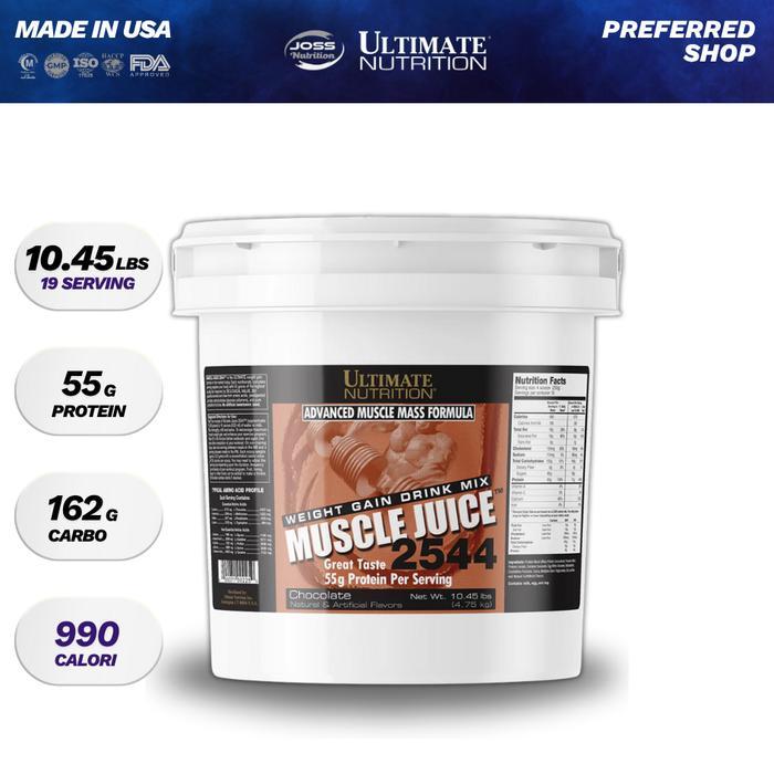 Original Ultimate Nutrition Muscle Juice 2544 Best Weight Gainer Ingredients Import USA - Suplemen