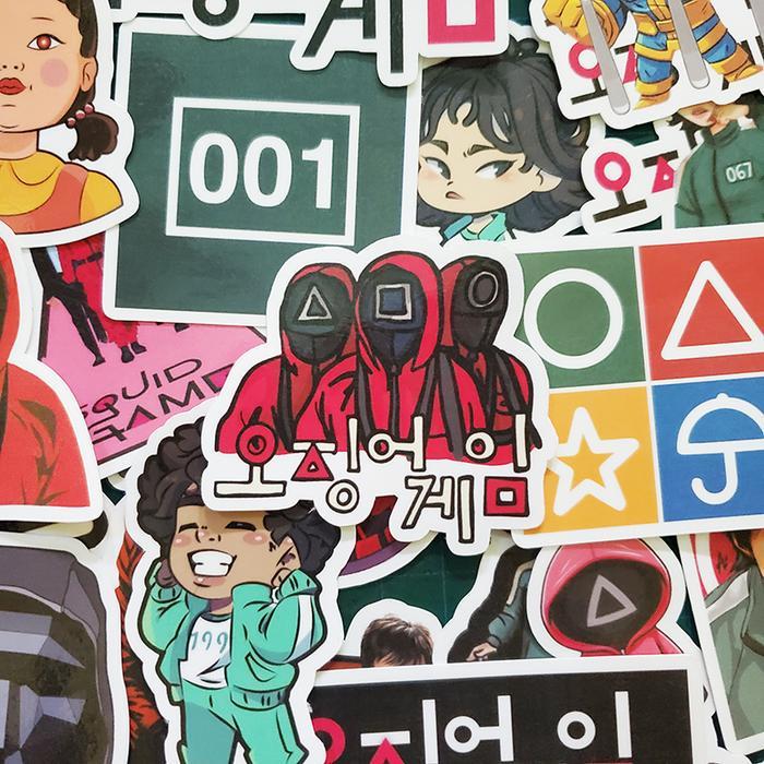 READY STICKER PACK - SQUID GAME STICKER KOPER STICKER TUMBLER STICKER LAPTOP HELM