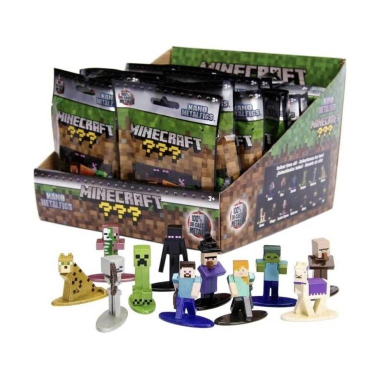 Jada Nano Metalfigs Minecraft W1 DieCast Steve Enderman Wither Creeper Mystery Blind Bag Gifts Toy