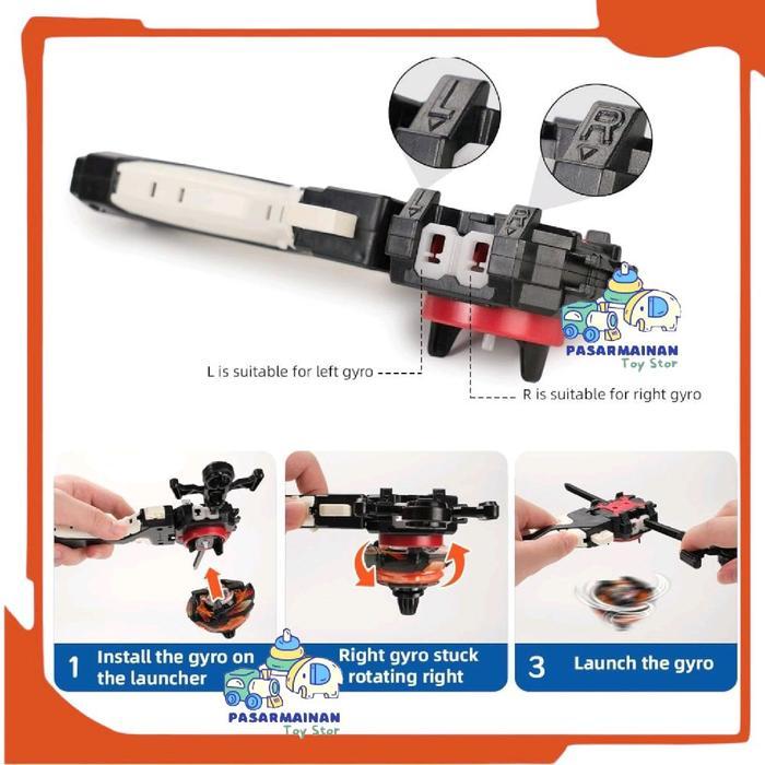 Launcher Handgrip Gangsing Burst Tarikan Peluncur Gasing Satuan