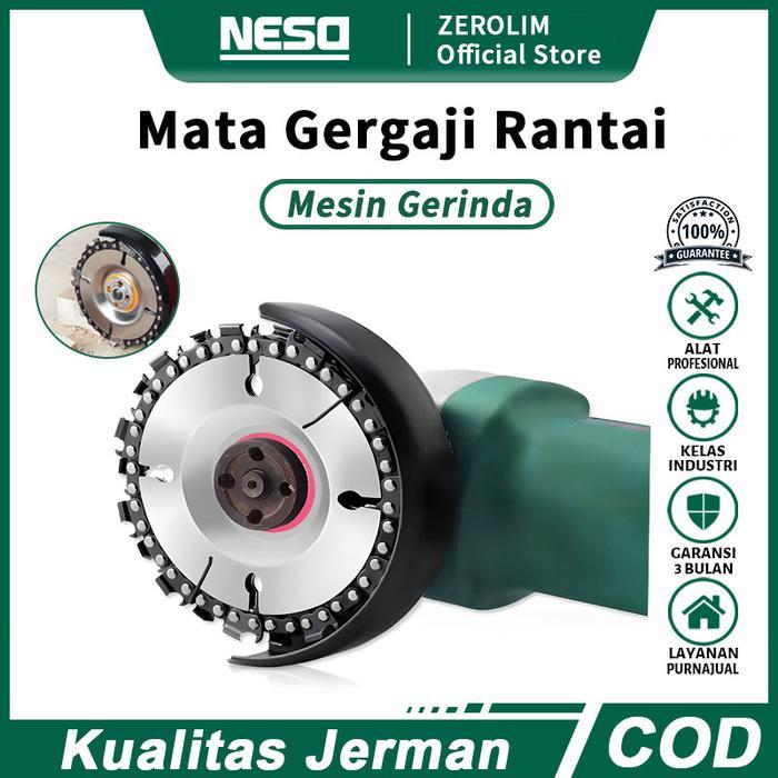 NESO JERMAN Wood Carving Disc Mata gergaji rantai 4" (COD) / Disc Chain Saw Angle Grinder Mata